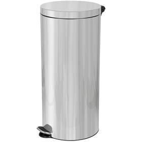 Coș gunoi cu pedală ALDA, oțel inoxidabil lucios, volum 30 l