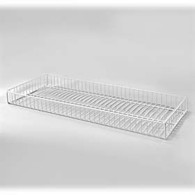 Coș stivuibil din sârmă - modul superior, lățime 900 mm, alb