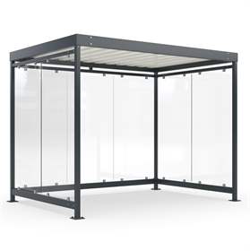 Adăpost K2, 3180 x 2165 mm, 3 pereți laterali, culoare gri antracit RA7016