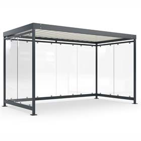 Adăpost K4, 4195 x 2165 mm, 3 pereți laterali, culoare gri antracit RA7016