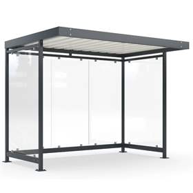 Adăpost K3, 3180 x 2165 mm, pereții laterali îngusti, culoare gri antracit RA7016