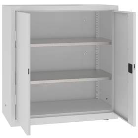 Dulap de atelier cu 2 polițe galvanizate (capacitatea 100 kg), HxLxl: 1040x1000x500 mm, gri RAL7035