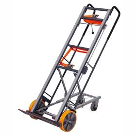 Sperrgutkarre VARIOfit mit Stützräder, Tragfähigkeit 550 kg, Farbe Anthrazit RAL7016