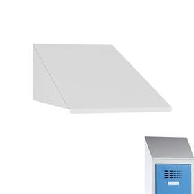 Šikmá strieška pre šatňovú skriňu WEMO, šírka 300 mm, farba šedá RAL7035