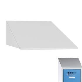 Šikmá strieška pre šatňovú skriňu WEMO, šírka 400 mm, farba šedá RAL7035