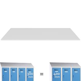 Šikmá strieška pre šatňovú skriňu WEMO, šírka 1200 mm, farba šedá RAL7035