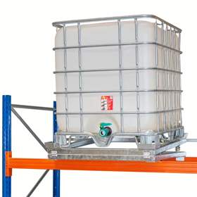 Zařízení pro vyprazdňování zbytků z kontejnerů IBC typ IR3 - pro paletové regály,
