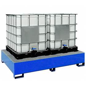 Auffangwanne, Grossvolumen 1000 l, Stahl lackiert, 2300 x 1500 x 400 mm.