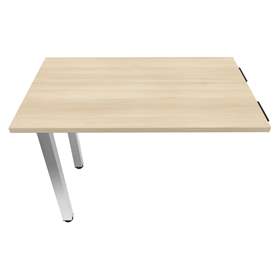 Přídavná stolová deska, obdélník, barva akácie, š x h: 1000 x 600 mm, podnoží sloupové hranaté lesklé