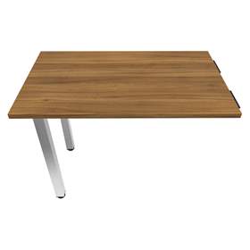 Přídavná stolová deska, obdélník, barva ořech, š x h: 1000 x 600 mm, podnoží sloupové hranaté lesklé