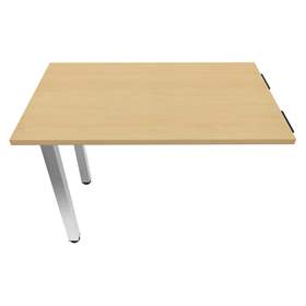 Přídavná stolová deska, obdélník, barva javor, š x h: 1000 x 600 mm, podnoží sloupové hranaté lesklé