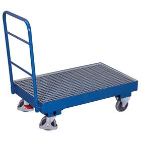 Schiebebügelwagen VARIOfit mit Auffangwanne, Auffangsvolumen 42 L, LxB: 1100x600 mm