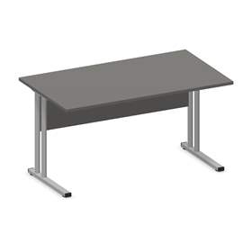 Büro-Schreibtisch, C-Fuß Gestell, Farbe Dunkelgrau, B x T: 1400 x 800 mm