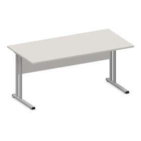 Büro-Schreibtisch, C-Fuß Gestell, Farbe Lichtgrau, B x T: 1600 x 800 mm