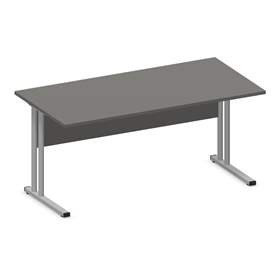 Büro-Schreibtisch, C-Fuß Gestell, Farbe Dunkelgrau, B x T: 1600 x 800 mm