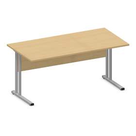 Büro-Schreibtisch, C-Fuß Gestell, Farbe Ahorn, B x T: 1600 x 800 mm