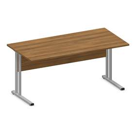 Büro-Schreibtisch, C-Fuß Gestell, Farbe Nussbaum, B x T: 1600 x 800 mm