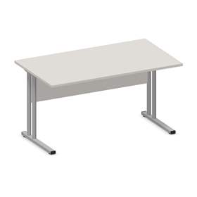 Büro-Schreibtisch, C-Fuß Gestell, Farbe Lichtgrau, B x T: 1400 x 800 mm