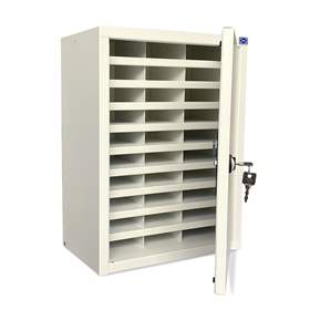 Dulap pentru telefoane mobil, 30 compartimente, ÎxLxA: 465x350x200 mm, culoare gri RAL7035