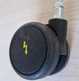 Ersatzrolle für ESD-Stuhl Motion, Durchm. 60 mm, Stift 11 mm