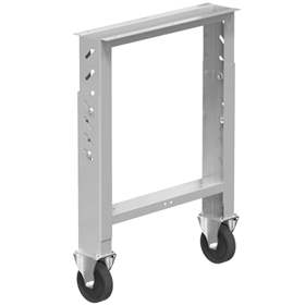 Werkbankfuß mit 2 Festräder 125 mm, Höhe verstalbar 660-1025 mm, grau RAL7035