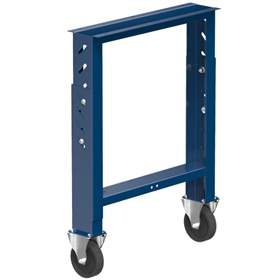 Werkbankfuß mit 2 Festräder 125 mm, Höhe verstalbar 660-1025 mm, dunkelblau RAL5010