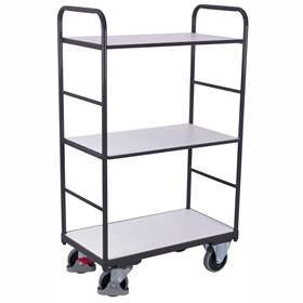 ESD - Etagenwagen VARIOfit, 3 Etagen, 1000 x 600 mm, Höhe 1524 mm, Tragfähigkeit 250 kg