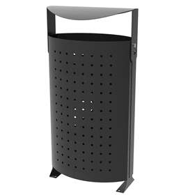 Abfallsammler CITY, Stahlkonstruktion, Volumen 80 l, HxBxT: 1025x510x333 mm