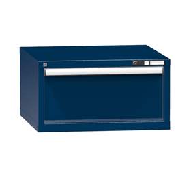 Schubladen-Hängeschrank KOMBI, HxBxT: 390 x 731 x 780 mm, 1 x Schublade, dunkelblau RAL5010