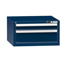 Schubladen-Hängeschrank KOMBI, HxBxT: 390 x 731 x 780 mm, 2 x Schublade, dunkelblau RAL5010