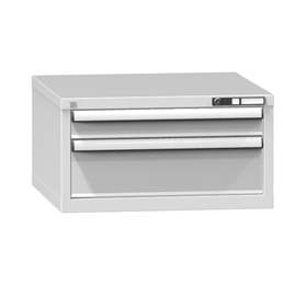 Schubladen-Hängeschrank KOMBI, HxBxT: 390 x 578 x 630 mm, 2 x Schubladen, grau RAL7035