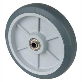 Rad, Graugummi, Durchm. 150 mm, Traglast 100kg