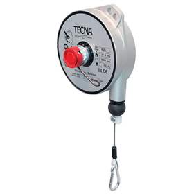 Federzug Tecna 9321, Tragfähigkeit 2 - 4 kg, Edelstahlseil mit Karabinerhaken, Länge 2000 mm