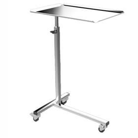 Instrumentenwagen aus Edelstahl, höhenverstellbar von 912 bis 1370 mm, Ladefläche 600 x 400 mm