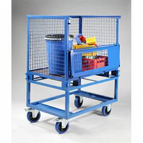 Paletten-Fahrgestelle, 1220 x 820 mm, Höhe 650 mm, Tragfähigkeit 1000 kg, Farbe blau RAL5010