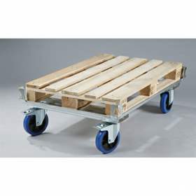 Paletten-Fahrgestelle, 1220 x 820 mm, Höhe 280 mm, Tragfähigkeit 1000 kg, verzinkt