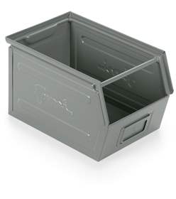 Sichtlagerkasten aus Stahlblech, 350 x 210 x 200 mm, Traglast 80 kg