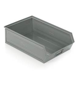 Sichtlagerkasten aus Stahlblech, 500 x 310 x 145 mm, Traglast 20 kg