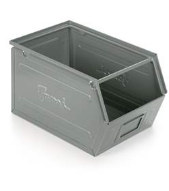 Sichtlagerkasten aus Stahlblech, 525 x 310 x 315 mm, Traglast 150 kg