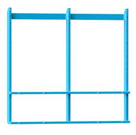 Aufbau-Tragkonstruktion, Farbe blau RAL5012, Breite 2000  mm