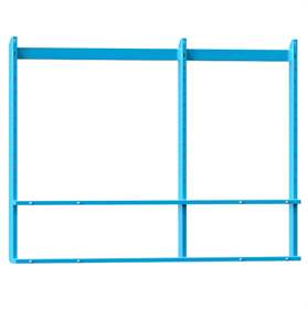 Aufbau-Tragkonstruktion, Farbe blau RAL5012, Breite 2500  mm