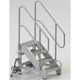 Outdoor-Treppen aus Aluminium, 4 Alu-Stufen