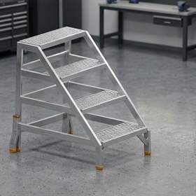 Geschweißte Aluminiumstufen "Fortissimo", 4 Stufen