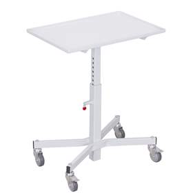 Materialständer ohne Neigung, Höhenverstellbereich 535-810 mm, Farbe lichtgrau RAL7035