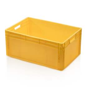 Eurobehälter geschlossen, 600 x 400 x 270 mm, gelb