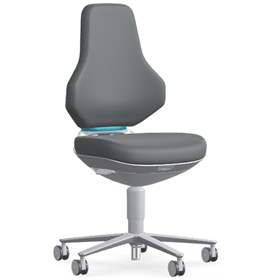 Scaun ESD antistatic rotativ de atelier pentru cameră sterilă Cleanroom TEXON, cu roți