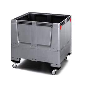 BigBox klappbar aus Polyethylen, Vollwand, 1200 x 1000 x 1000 mm, mit Rädern