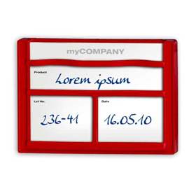 Etikettenhalter 25 x 15 cm, rot, 5 Stück