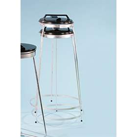 Müllsackständer für 1x120 l Säcke, stapelbar, verzinkt, Kunststoffdeckel Schwarz