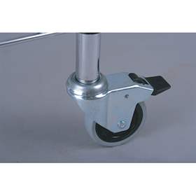 4 Lenkrollen (1 mit Bremse), 80 mm